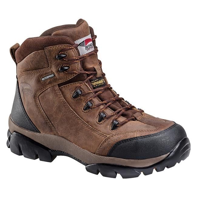 Avenger | Men's 7264 200G Composite Toe Waterproof Boots-Brown