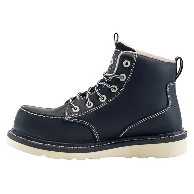 Avenger | Women's 6" Wedge Carbon Toe Waterproof Moc Toe Boots-Black