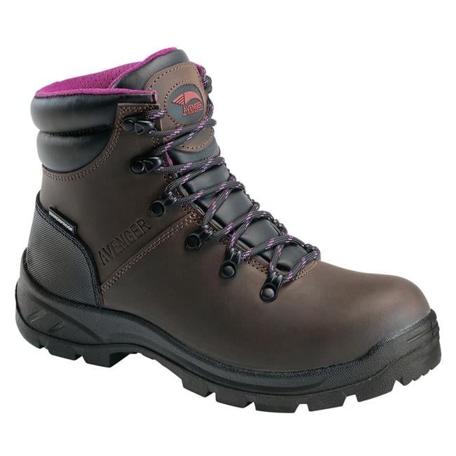 Avenger | Women's 6" Builder EH Waterproof Boots-Brown