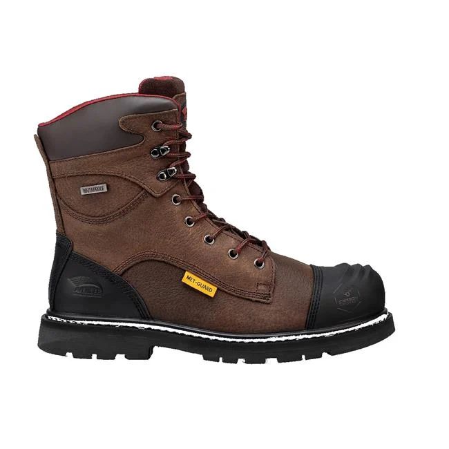 Avenger | Men's 8" Hammer Met Guard Carbon Toe Waterproof Boots-Brown