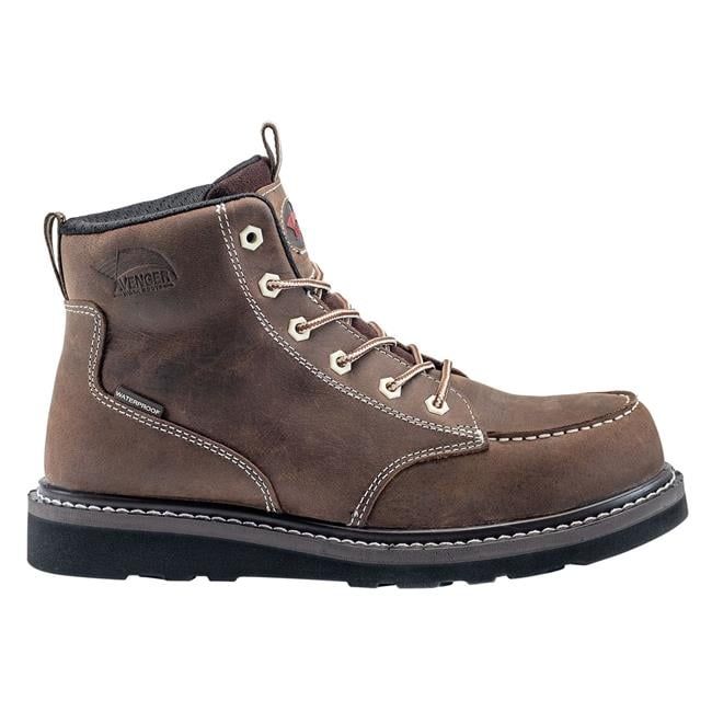 Avenger | Men's 6" Wedge Carbon Toe Waterproof Boots-Dark Brown