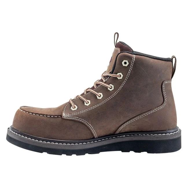 Avenger | Men's 6" Wedge Carbon Toe Waterproof Boots-Dark Brown