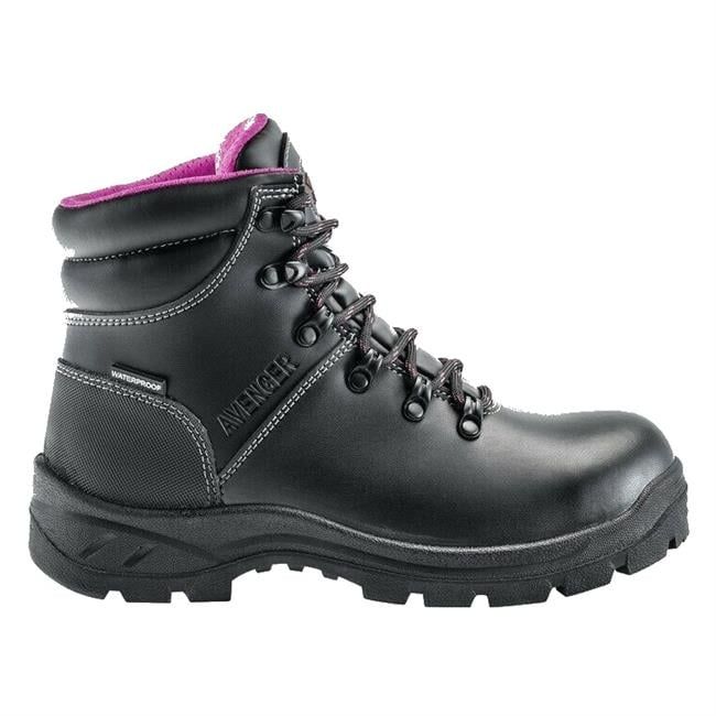 Avenger | Women's Builder MID Steel Toe Waterproof Boots-Black