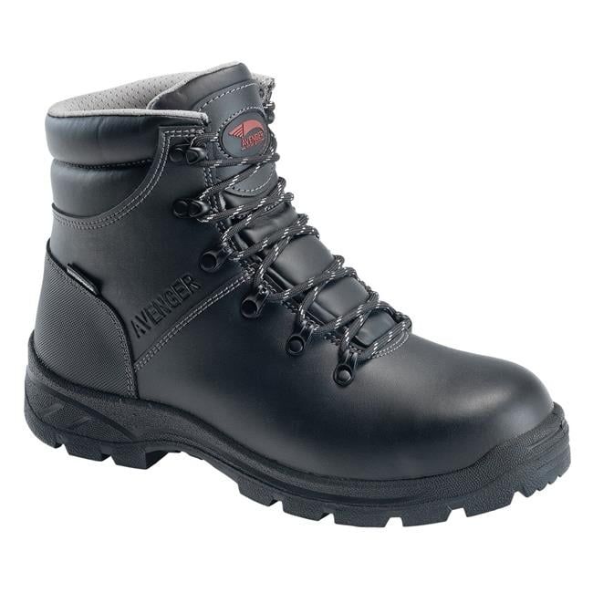 Avenger | Men's 6" Builder EH Steel Toe Waterproof Boots-Black