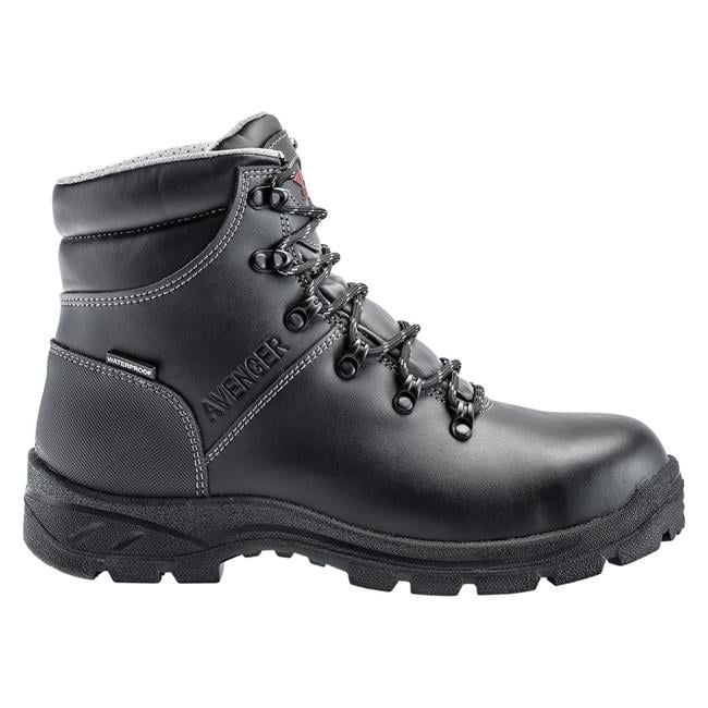 Avenger | Men's 6" Builder EH Steel Toe Waterproof Boots-Black